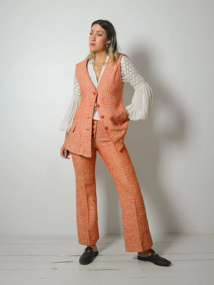 1960's Wool Tweed Pant Suit