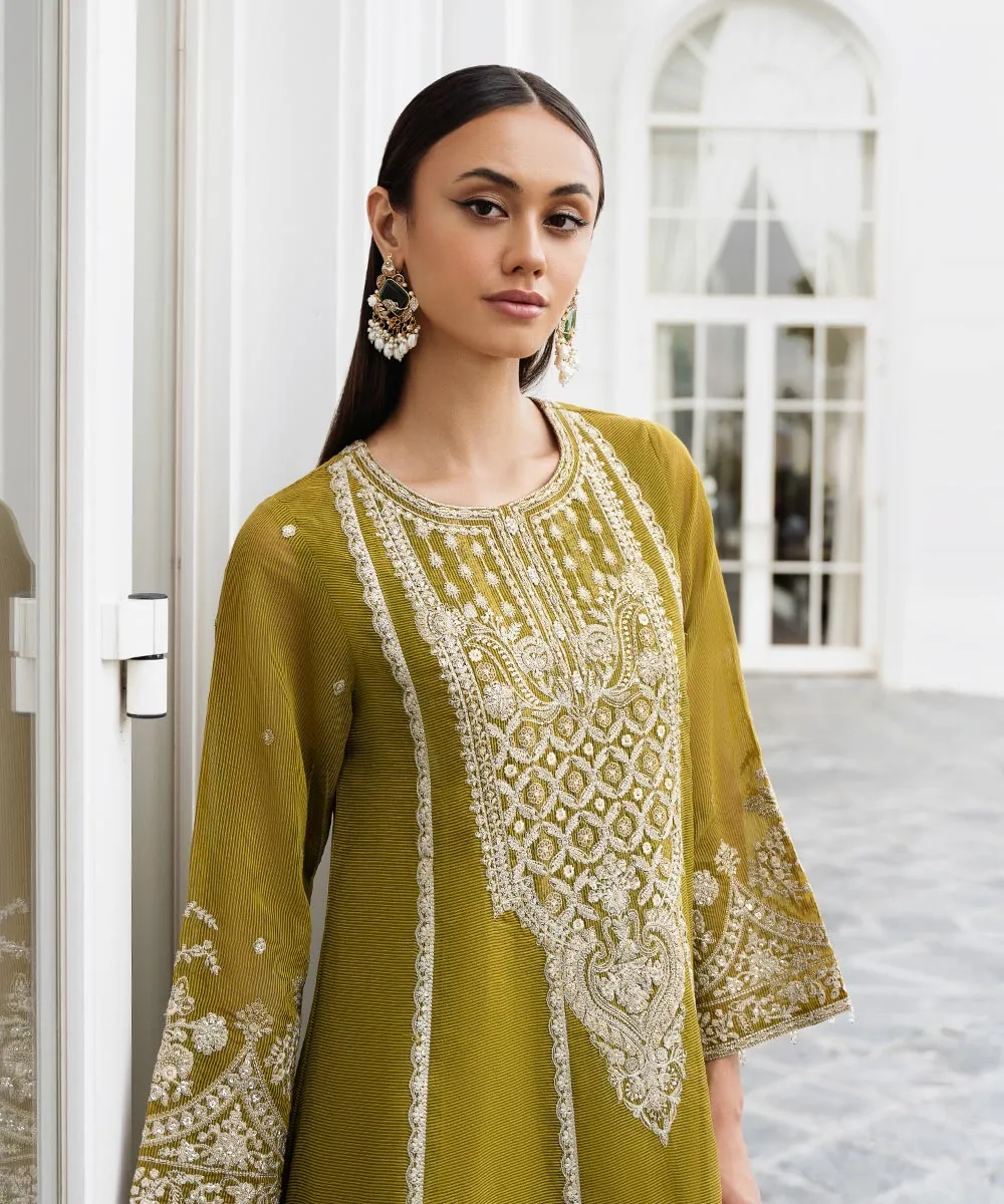 3 Piece - Embroidered Karandi Suit