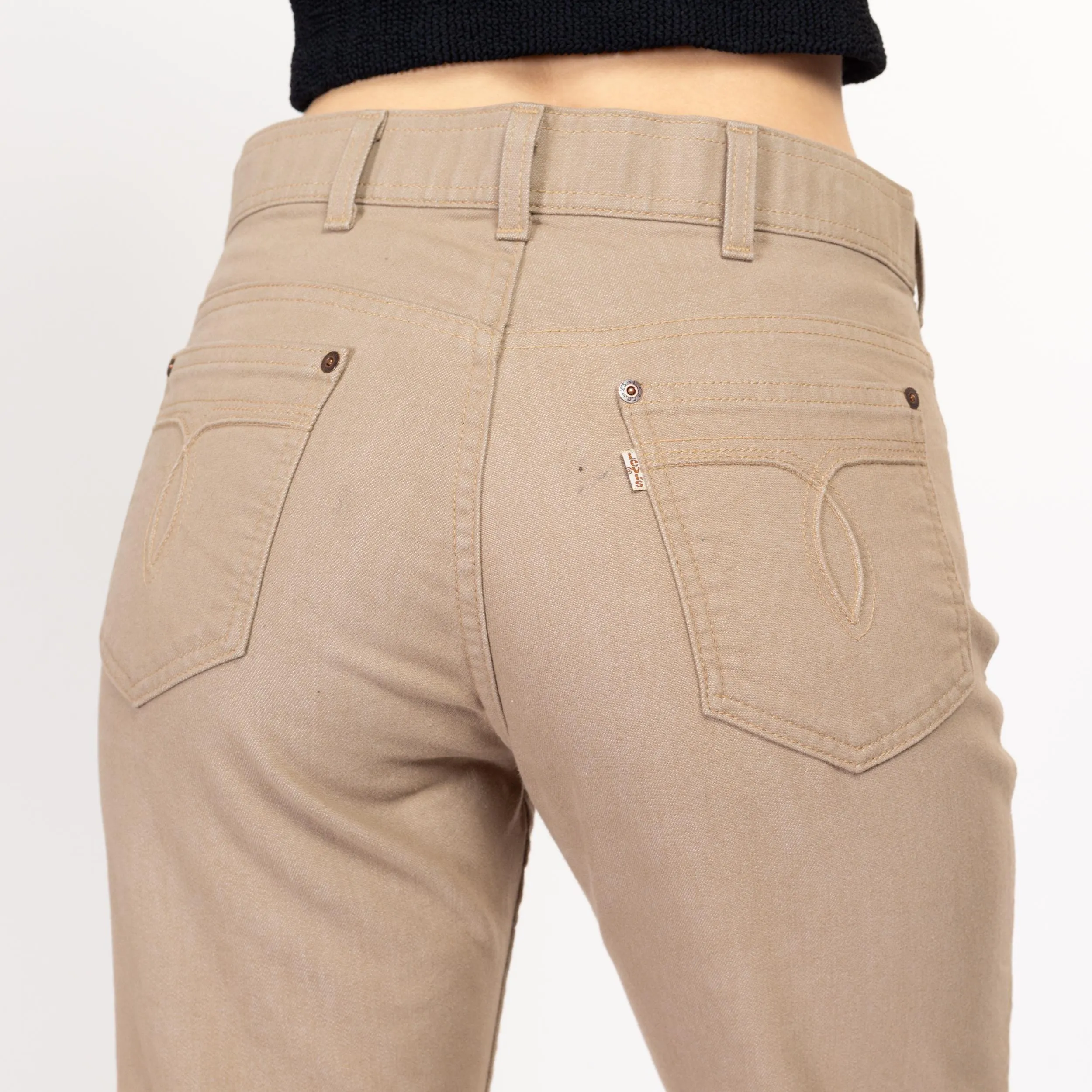 32x25 70s Levi's Khaki High Waisted Unisex Pants