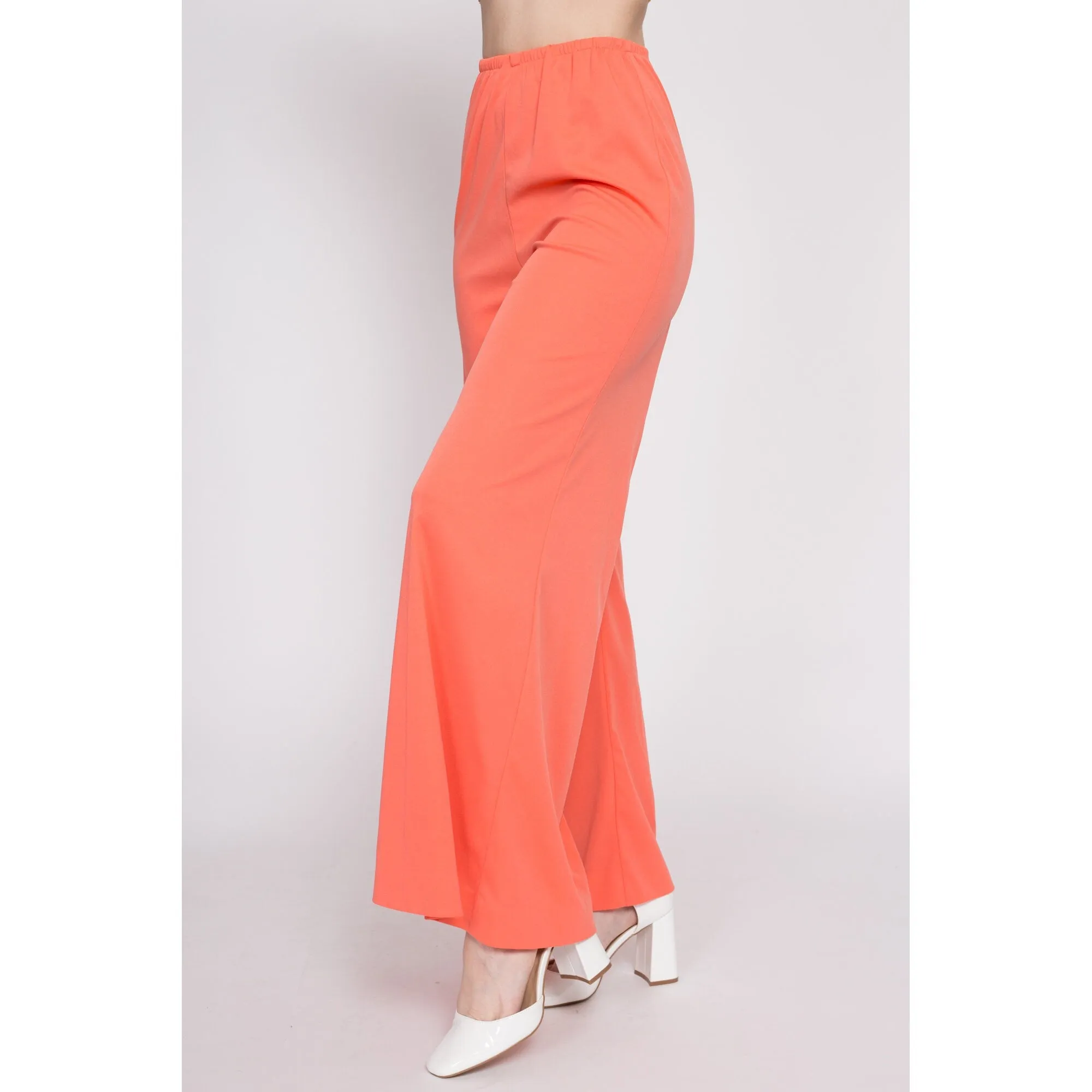 70s Salmon Palazzo Pants - Medium