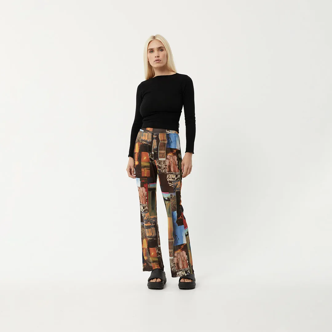 AFENDS Womens Boulevard - Sheer Flared Pants - Multi