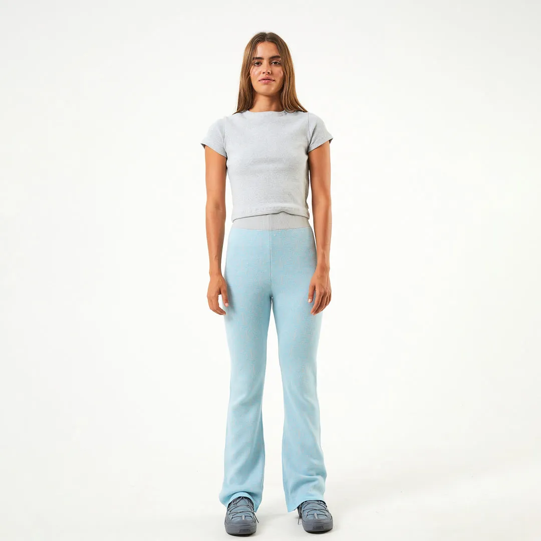 AFENDS Womens Samia - Knit Pants - Sky Blue