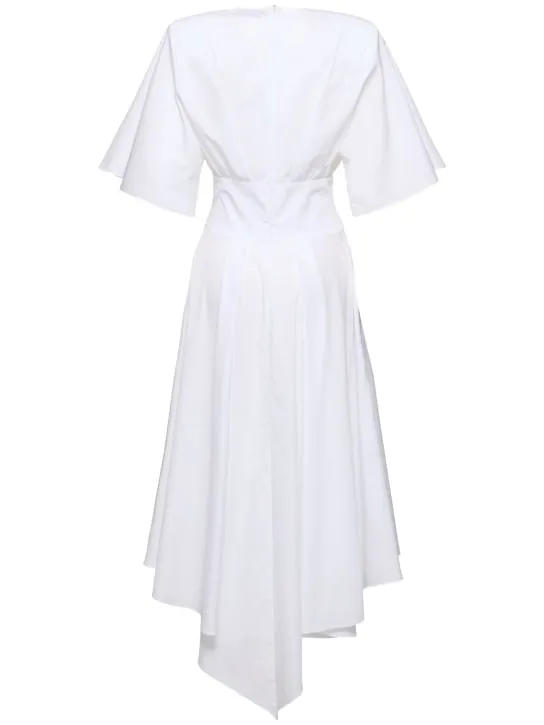 Alexandre Vauthier   Cotton poplin s/s flared midi dress 