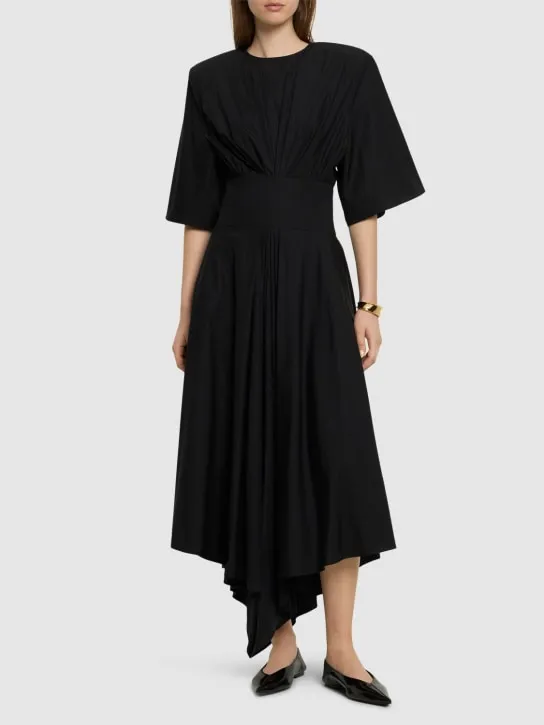 Alexandre Vauthier   Cotton poplin s/s flared midi dress 