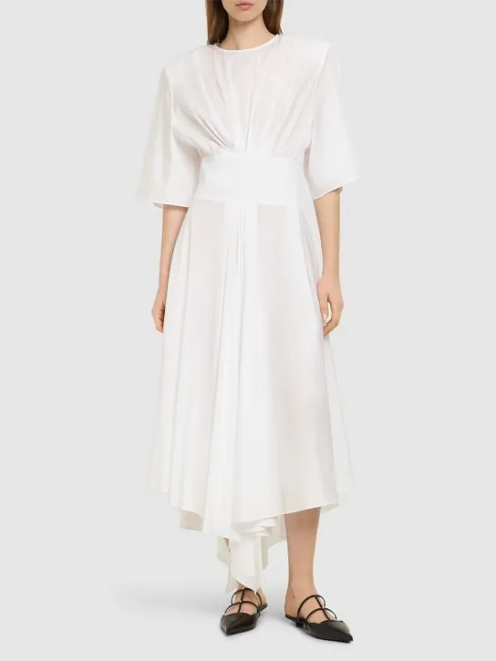 Alexandre Vauthier   Cotton poplin s/s flared midi dress 