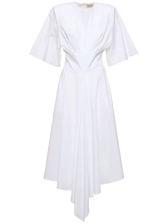 Alexandre Vauthier   Cotton poplin s/s flared midi dress 