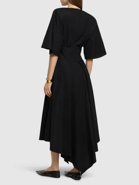 Alexandre Vauthier   Cotton poplin s/s flared midi dress 