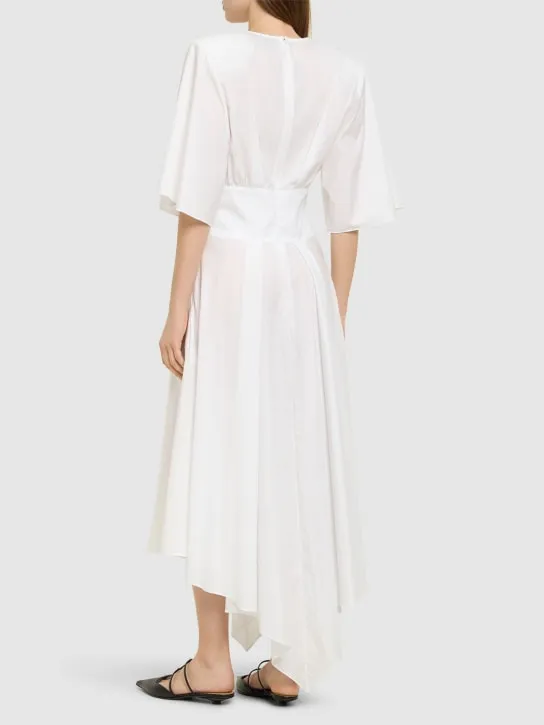 Alexandre Vauthier   Cotton poplin s/s flared midi dress 