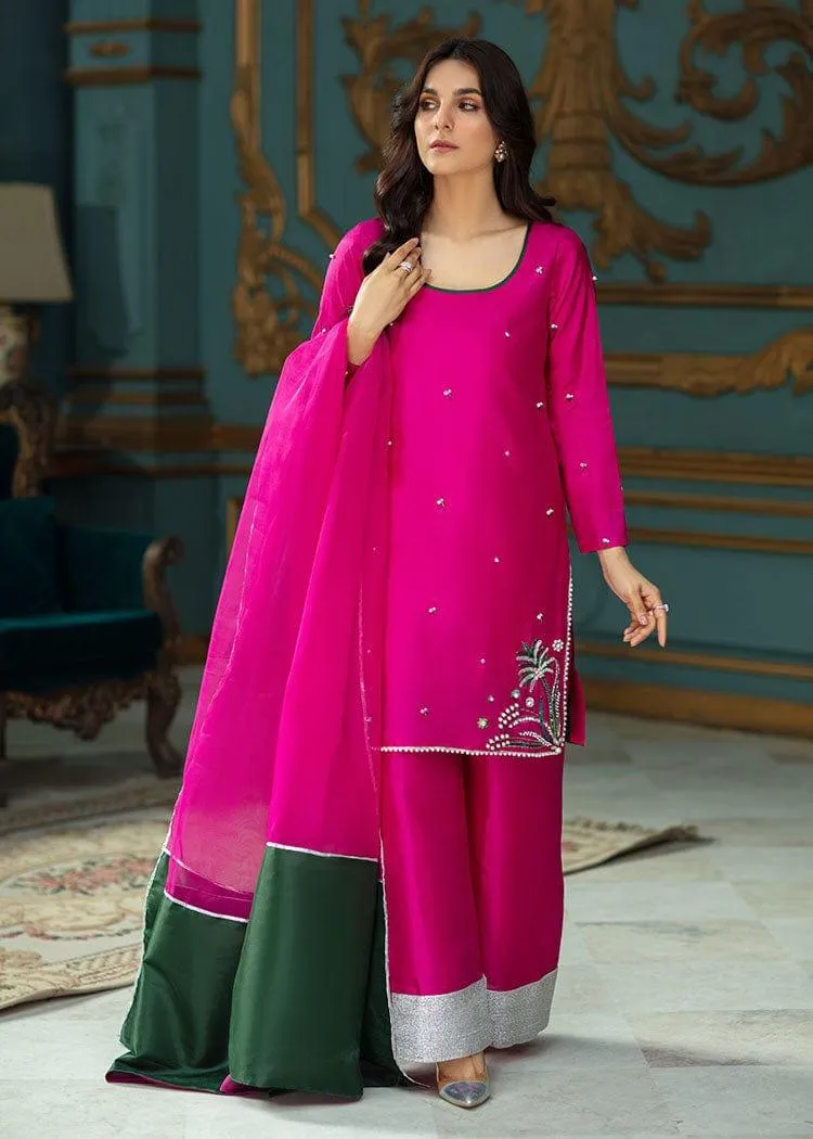 Allure by Ih - PAMELA - Katan Silk - Fuschia - 3 Piece