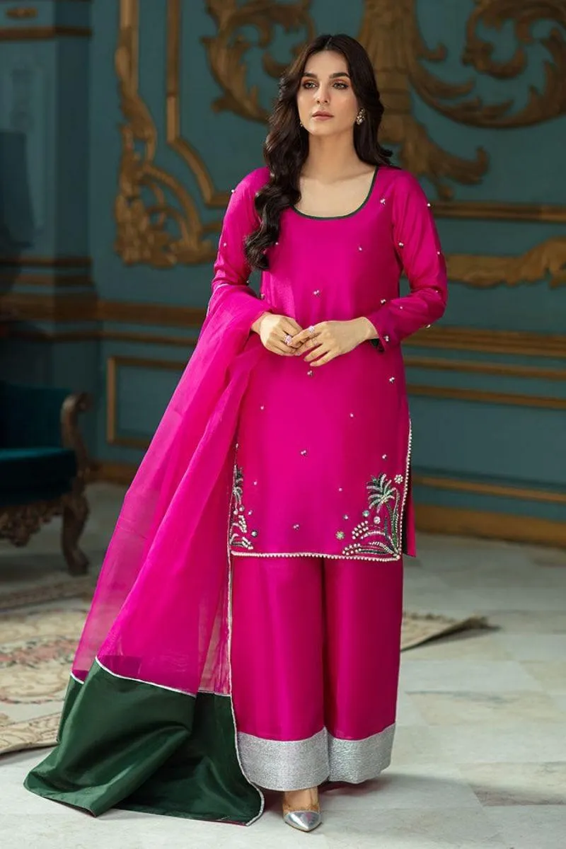 Allure by Ih - PAMELA - Katan Silk - Fuschia - 3 Piece