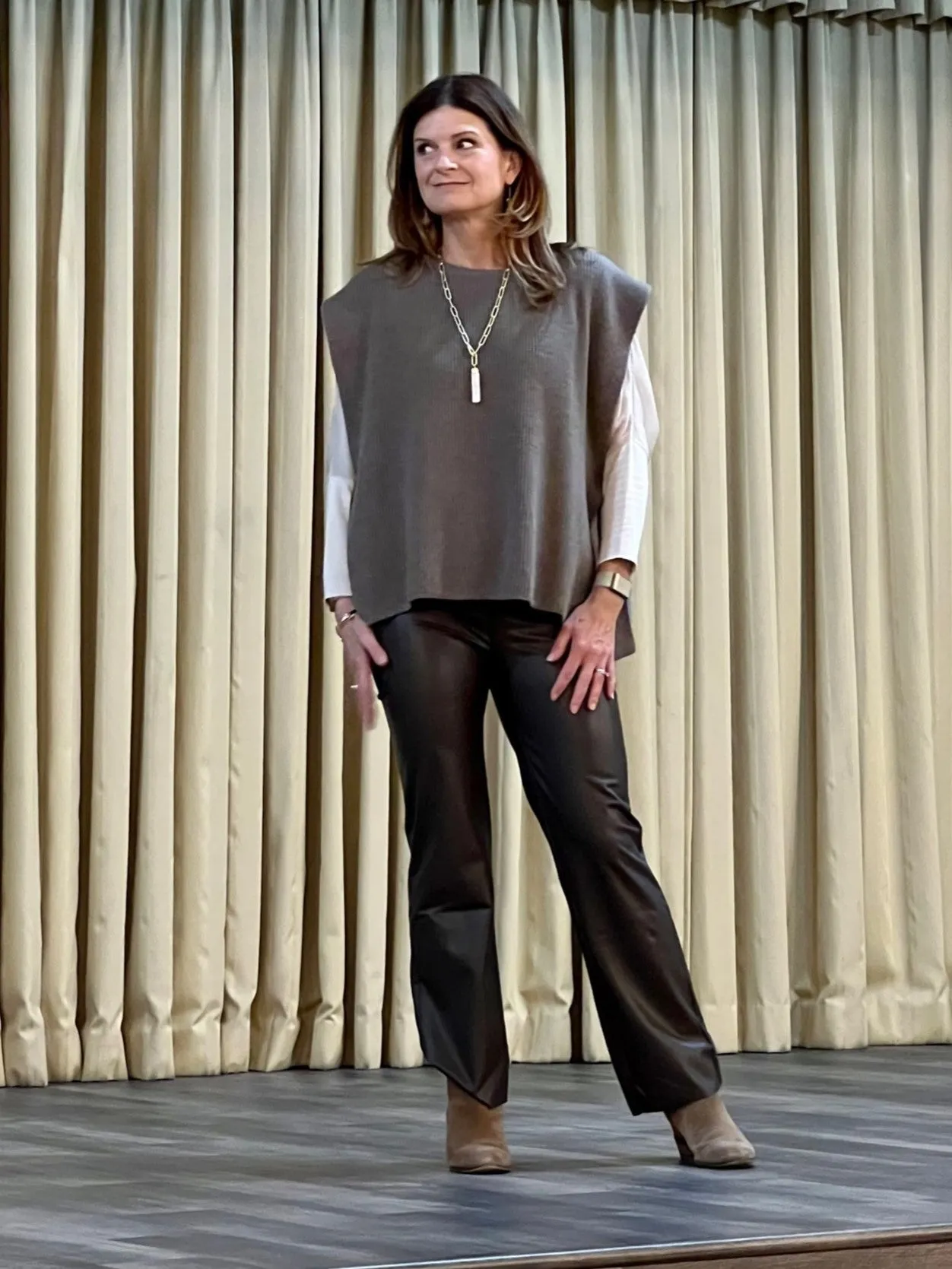 Amara Straight Vegan Leather Pants