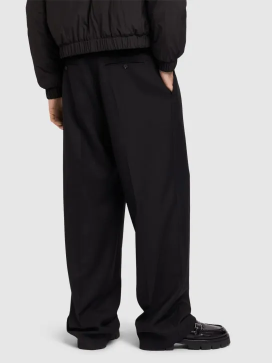 AMI Paris   Oversized wool gabardine pants 