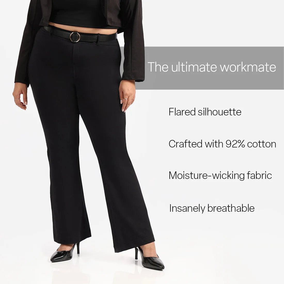 AM:PM Cotton Flare Pants - Lite Tall