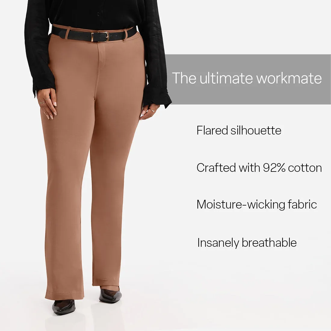 AM:PM Cotton Flare Pants - Lite Tall