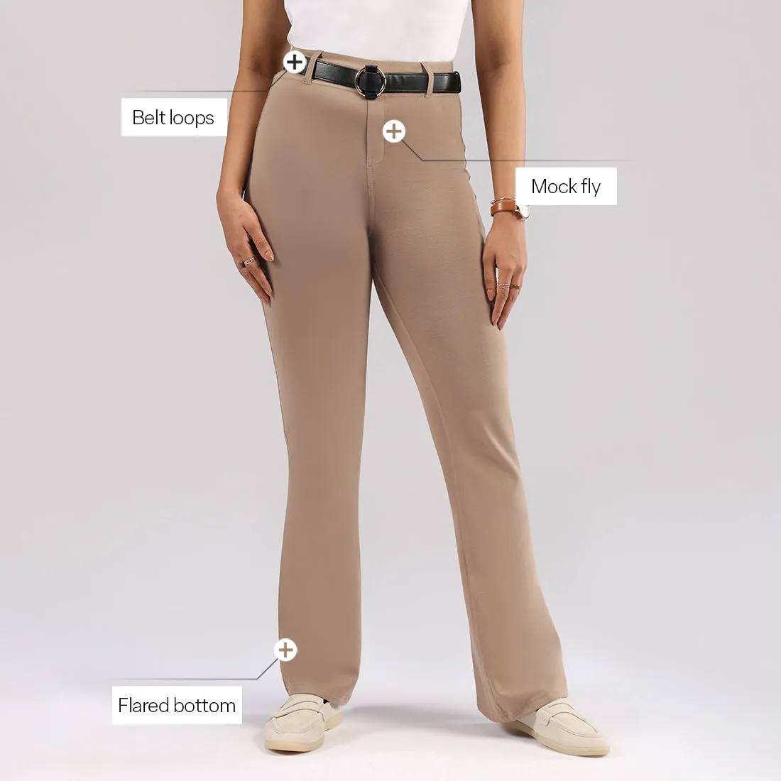 AM:PM Cotton Flare Pants - Lite Tall