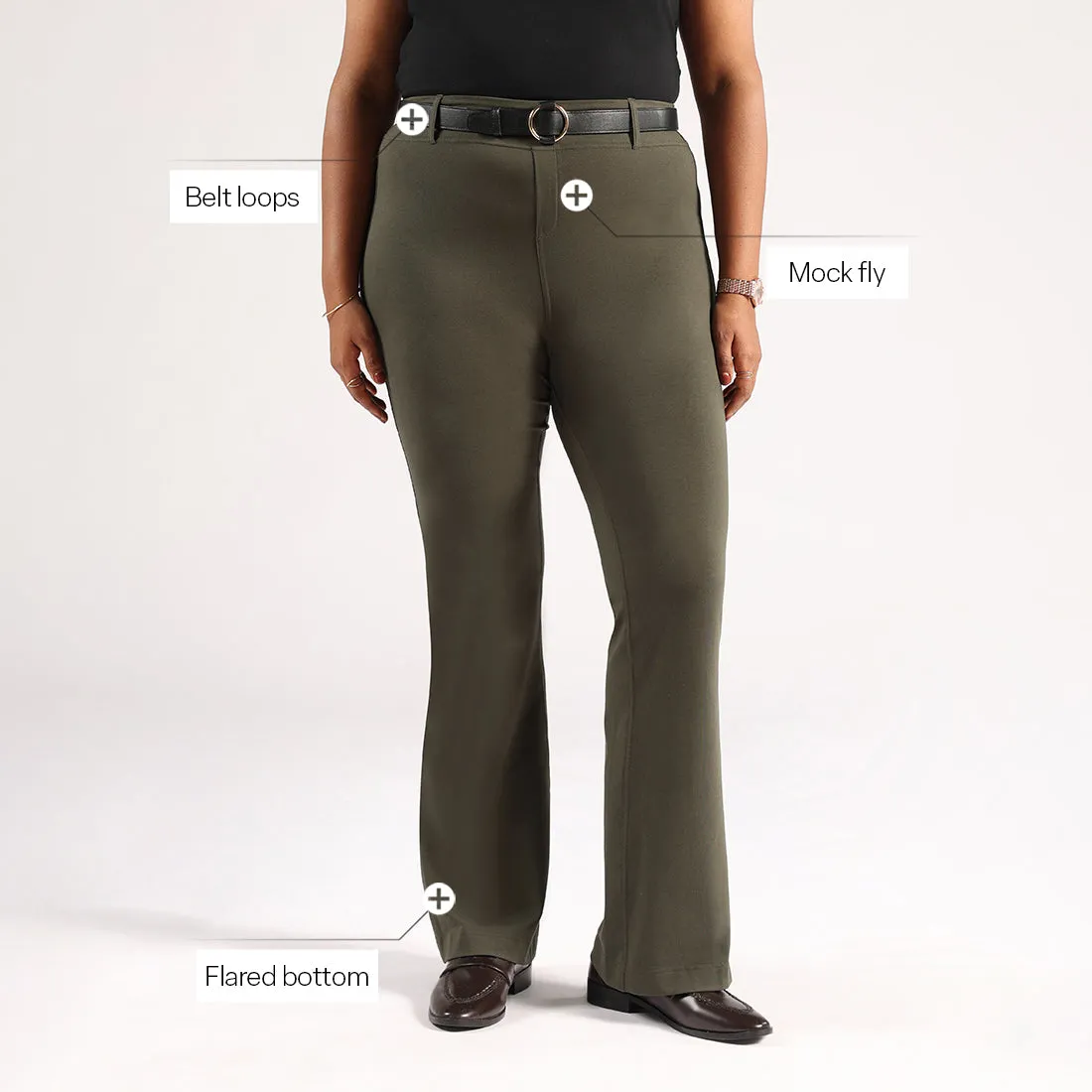 AM:PM Cotton Flare Pants - Lite Tall