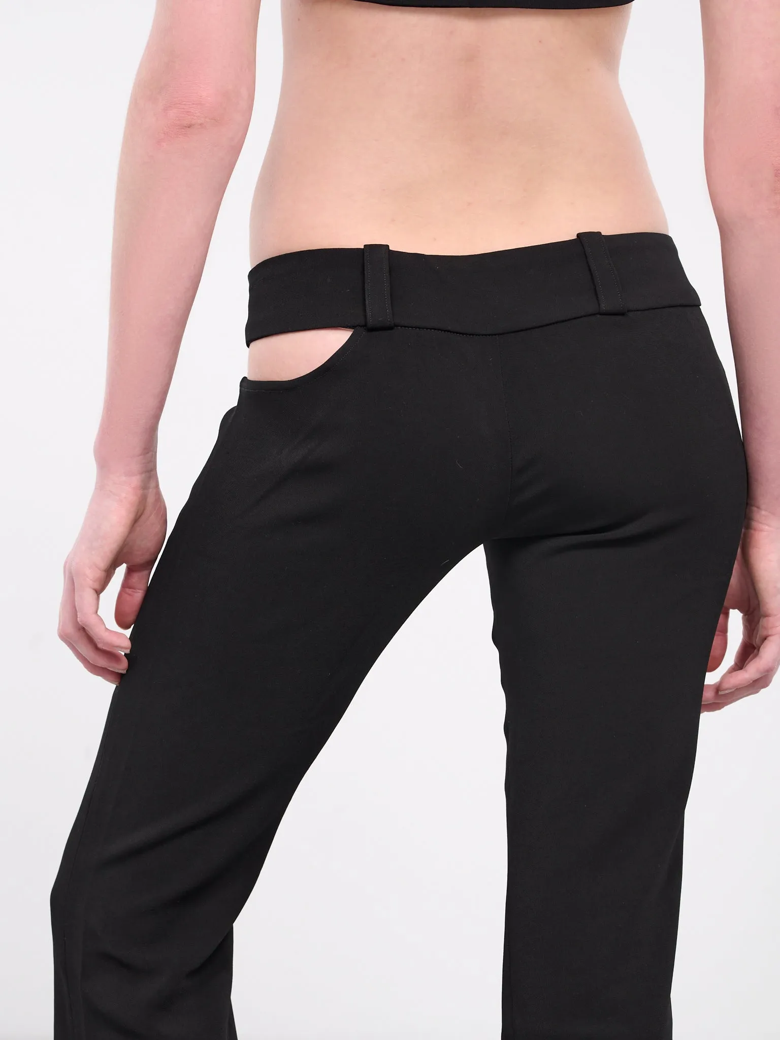 Anqa Belted Trousers (AQBRCY08-BLACK-SILVER)