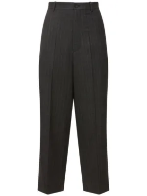 Balenciaga   Wool Prince of Wales cropped pants 