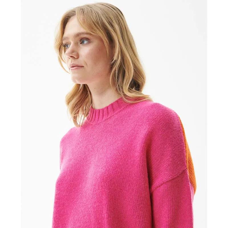 Barbour Surf Ladies Jumper - Pink Dahlia/Pumpkin