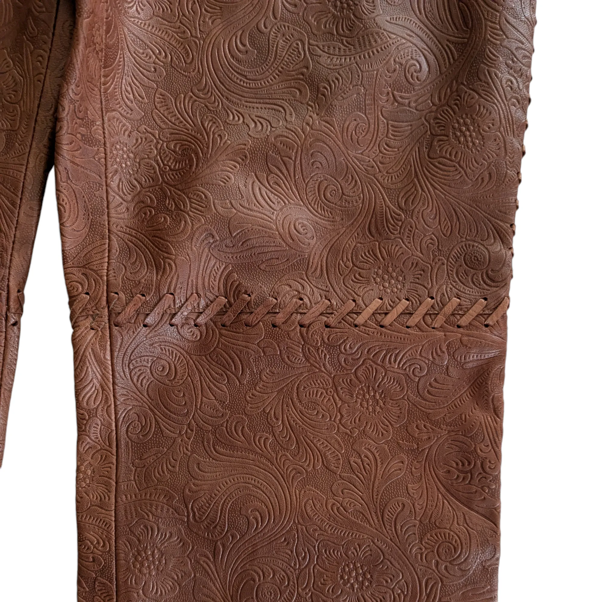 Be Tooled Leather Pants Size 6