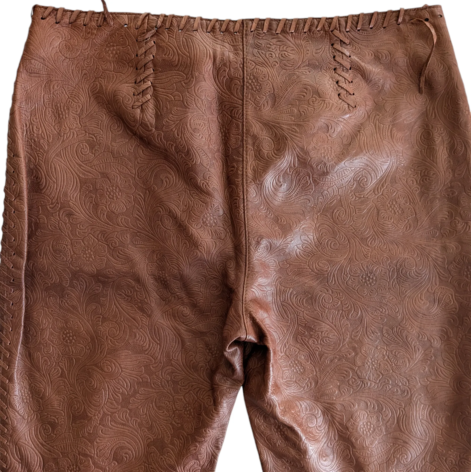 Be Tooled Leather Pants Size 6