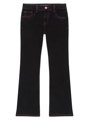 Black Denim Flare Pants (2-7)