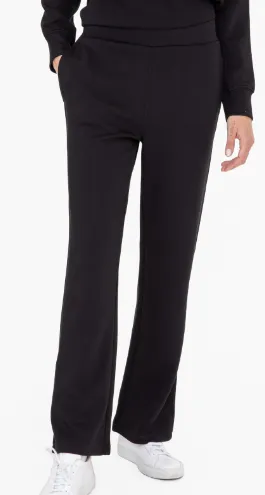 Black Elevated Flared Lounge Pants