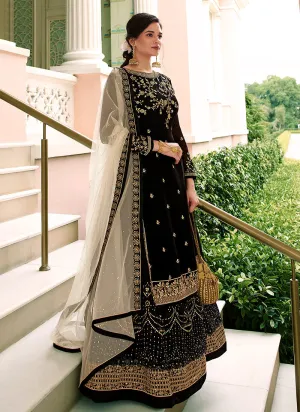 Black Traditional Sharara Suit