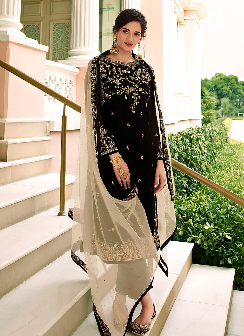 Black Traditional Sharara Suit