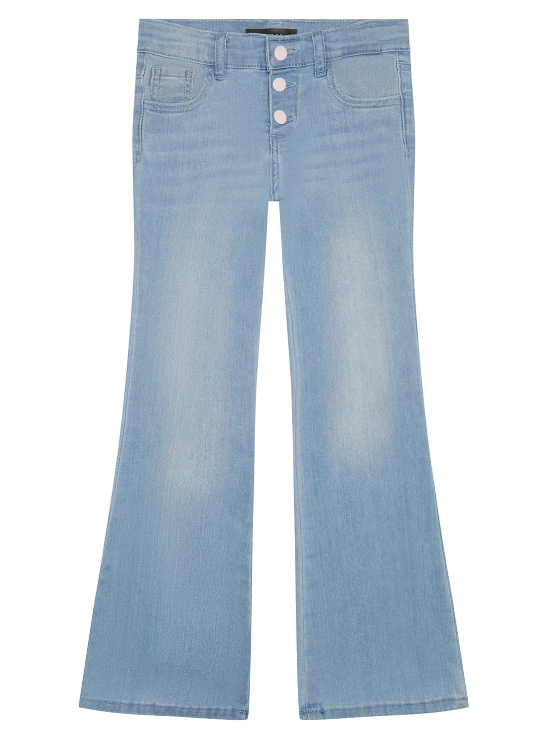 Blue Denim Stretch Denim Flared Pants (2-7)