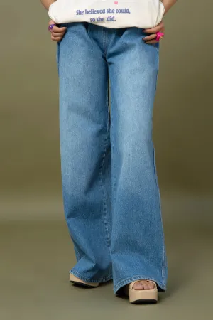 BlueEclipse High-Rise Denim Pants