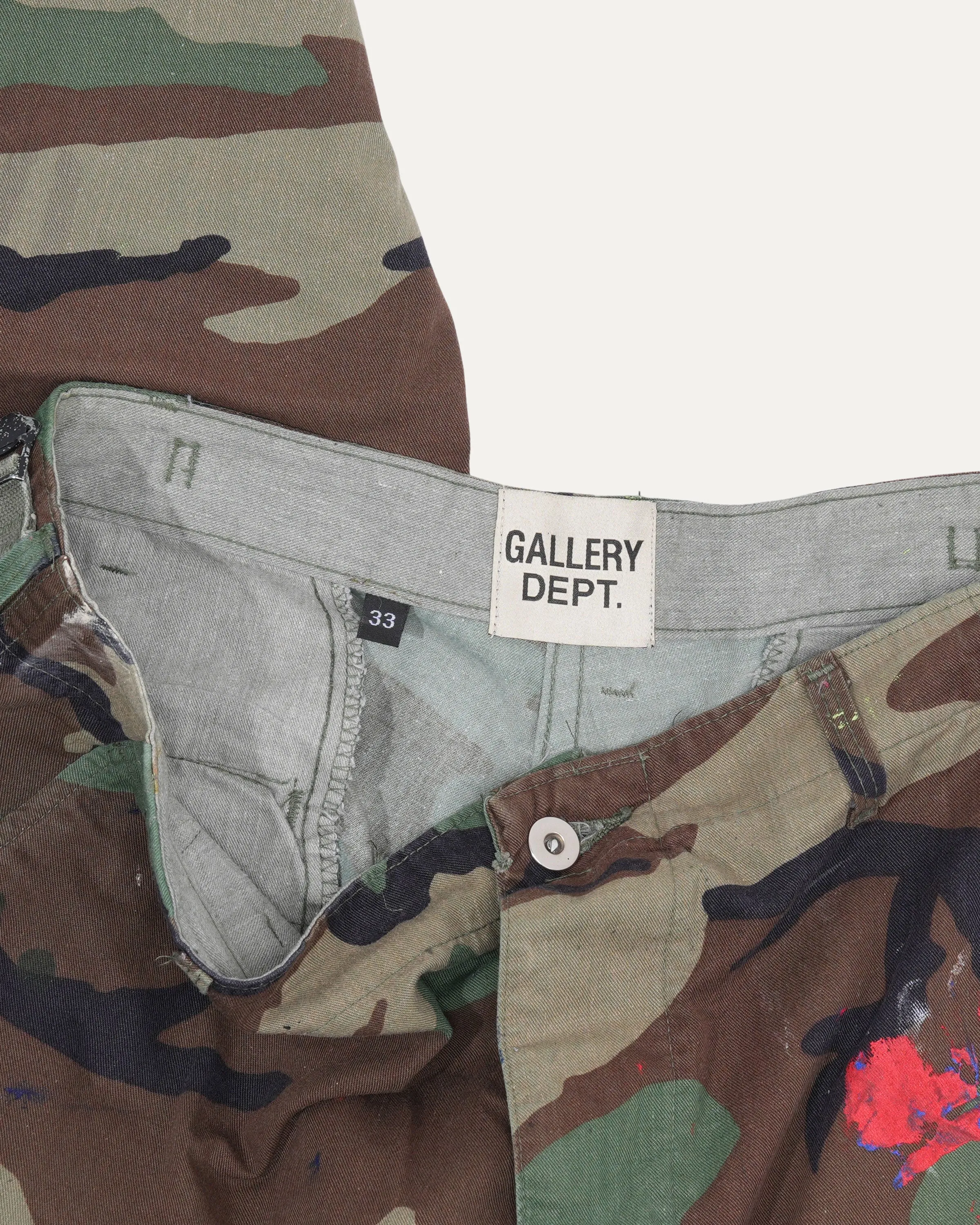 Camouflage Flared Cargo Pants