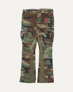 Camouflage Flared Cargo Pants