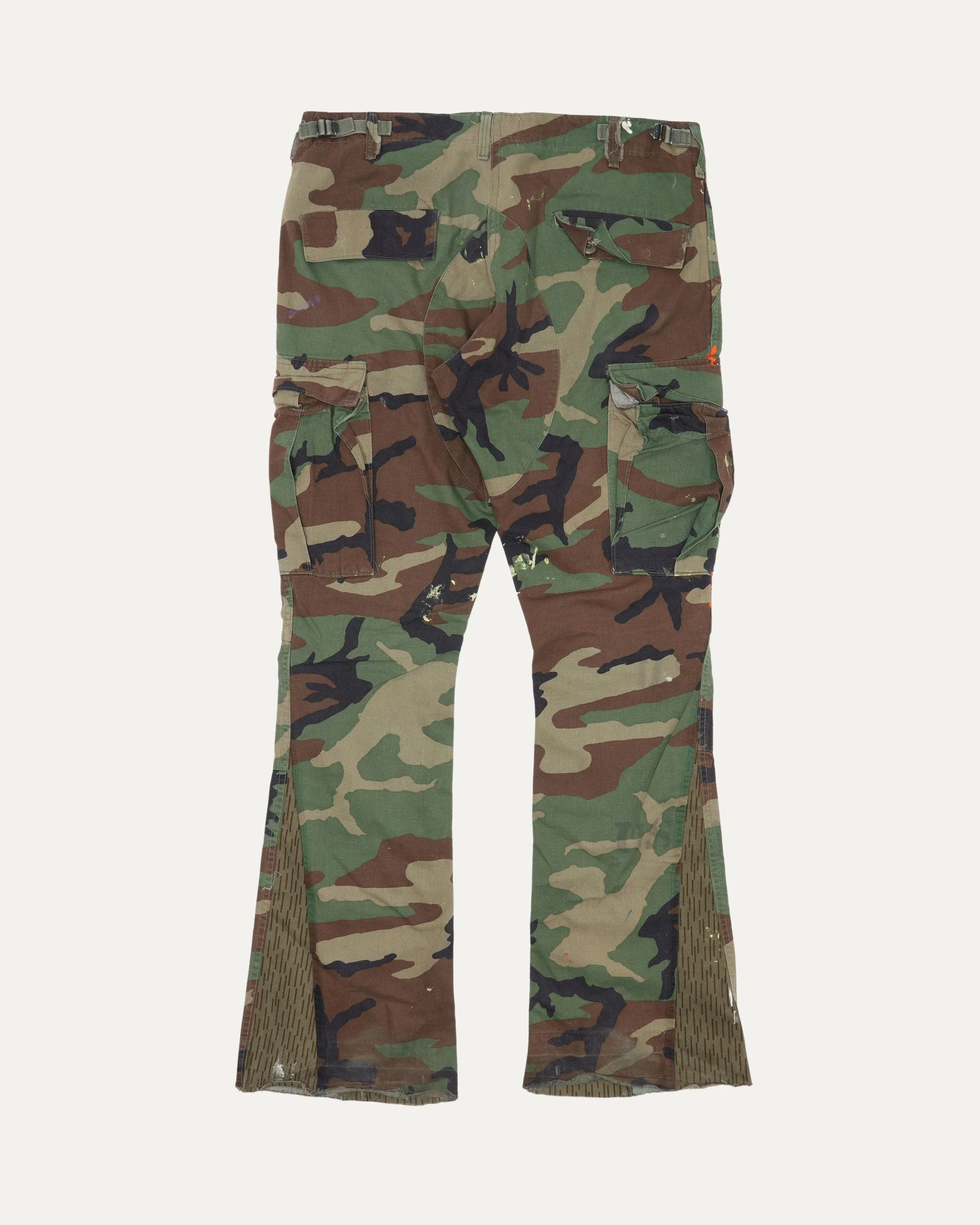 Camouflage Flared Cargo Pants