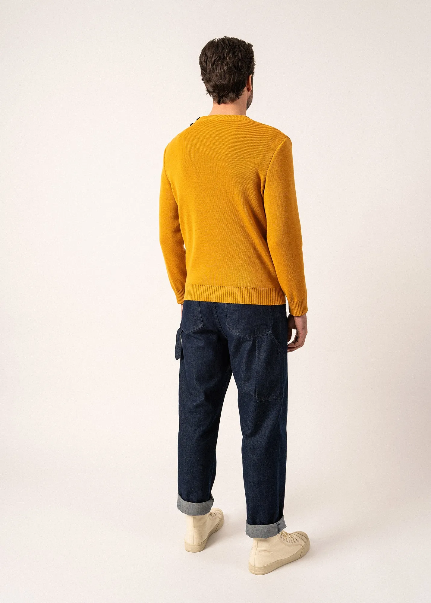 Cancale sailor jumper - regular fit, in pure new wool (AMBRE)