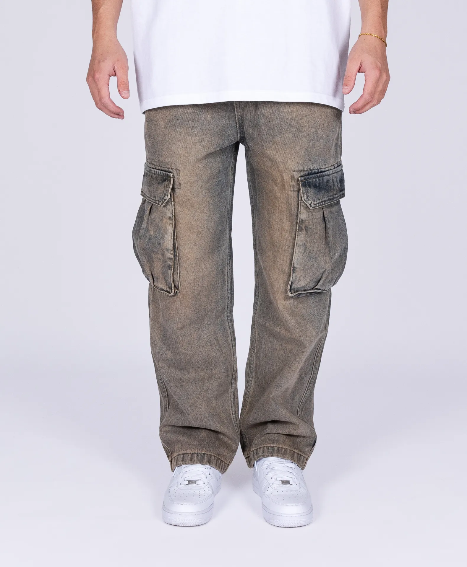 CARGO WASHED JEANS