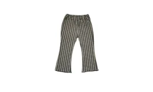 Casual Plaid Flared Pants