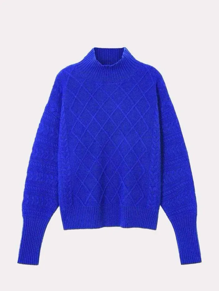 Cocoa Cashmere Electric Blue Holly Jumper CC3278