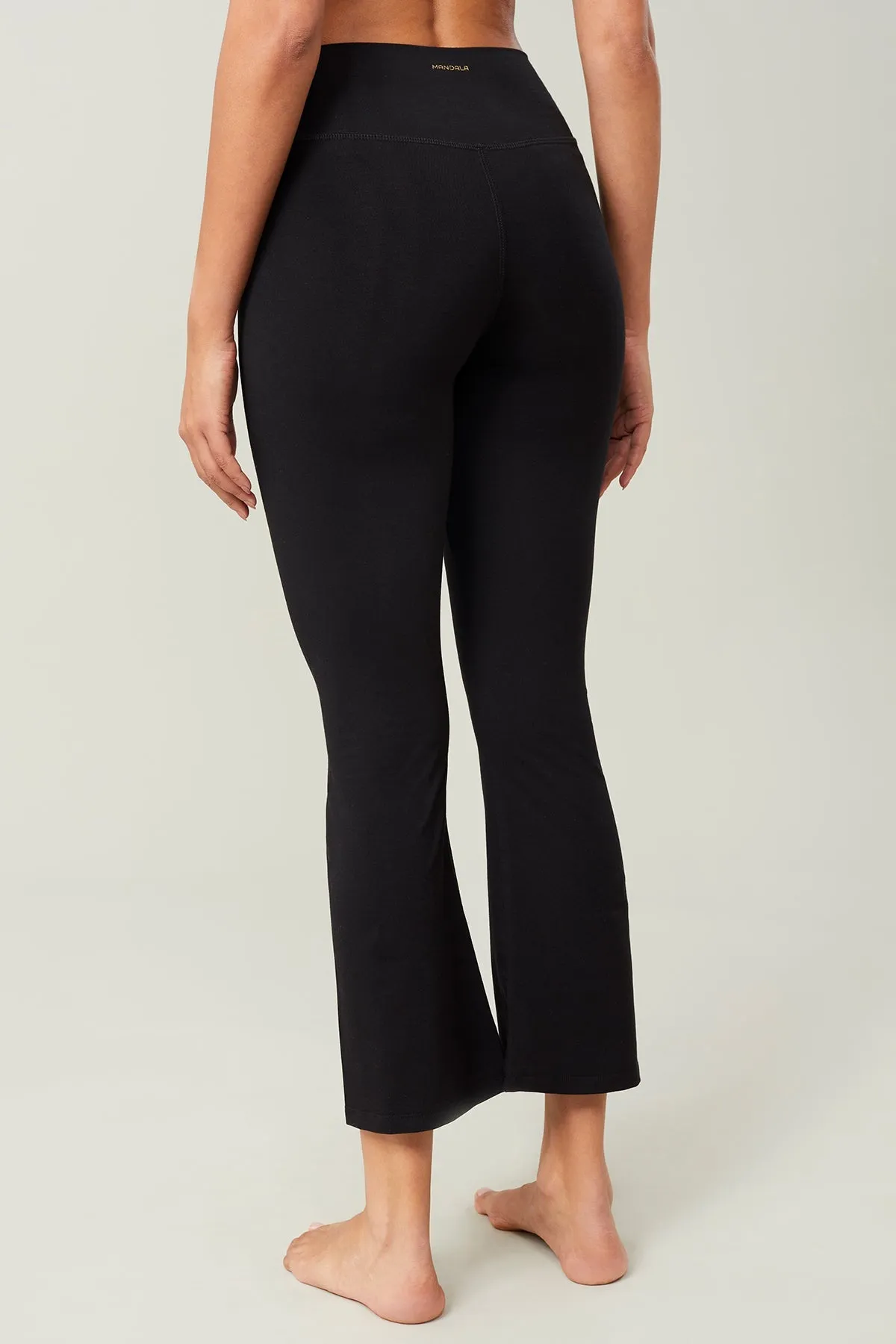 Cropped Flared Pants Black