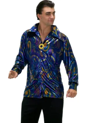 Dynamite Dude Plus Size 70s Disco Dress Up Shirt