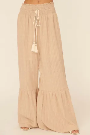 Faraway Places Wide-Leg Drawstring Pants