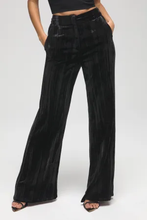 FLARE VELVET PANT | BLACK001