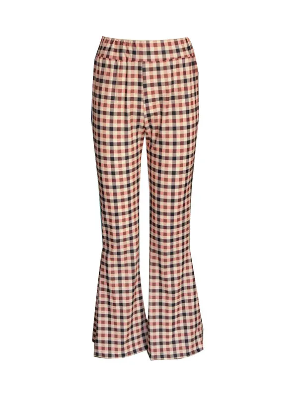 Flared Pants Plaid Pants Trousers