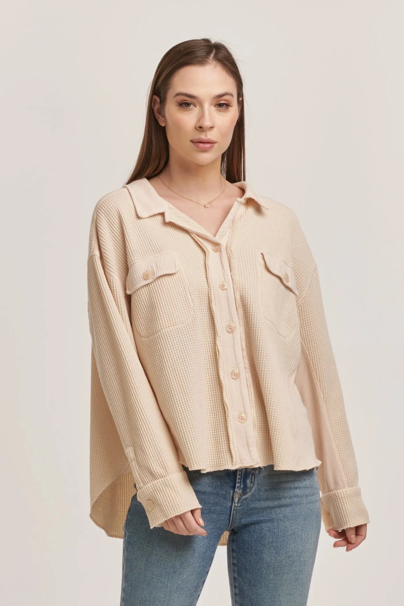 Foster Thermal Shirt Jacket - Cream