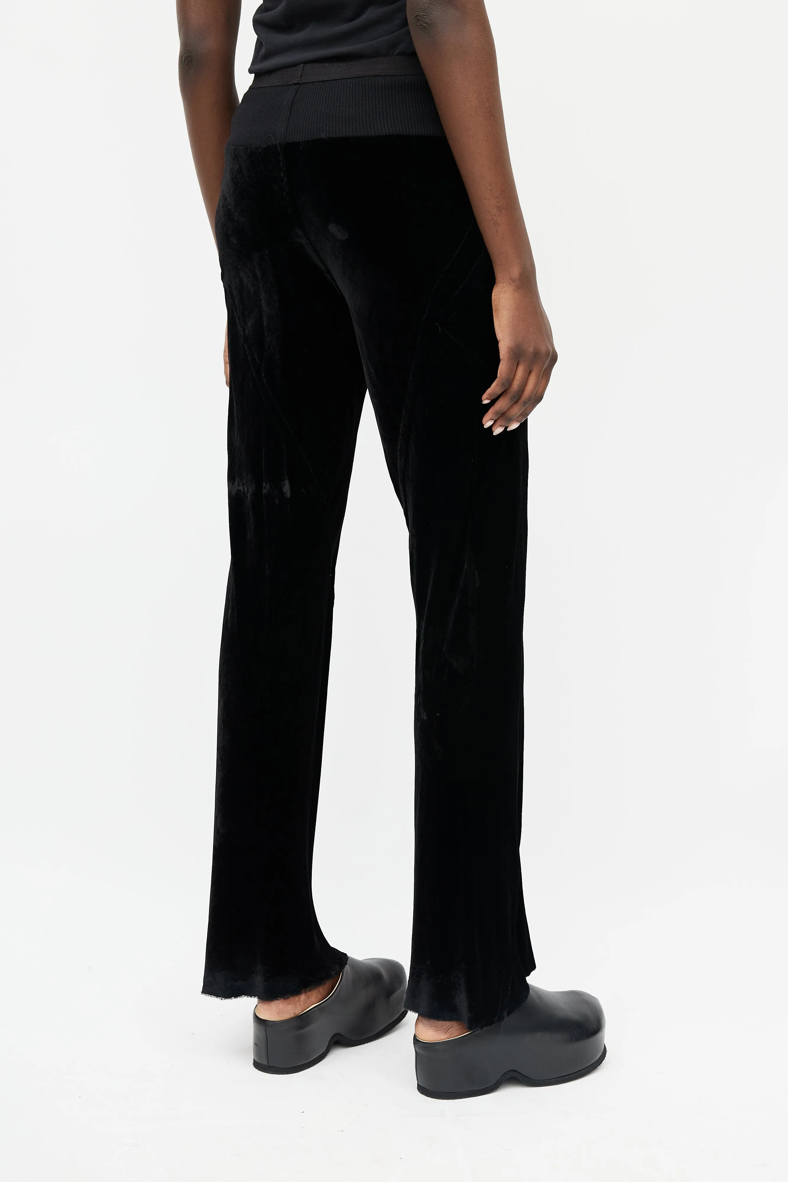 FW 2016 Mastodon Black Velvet Flared Pant