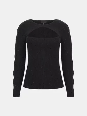 Guess Laurel Micro Sequin Sweater - Black