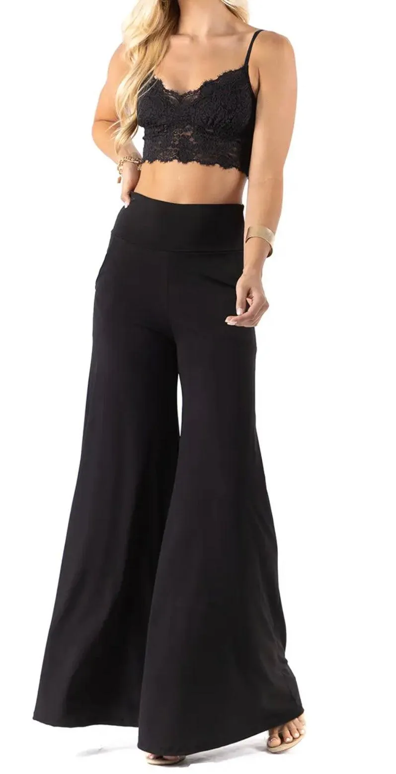 High Waist Plus Size Palazzo Pants WP1001