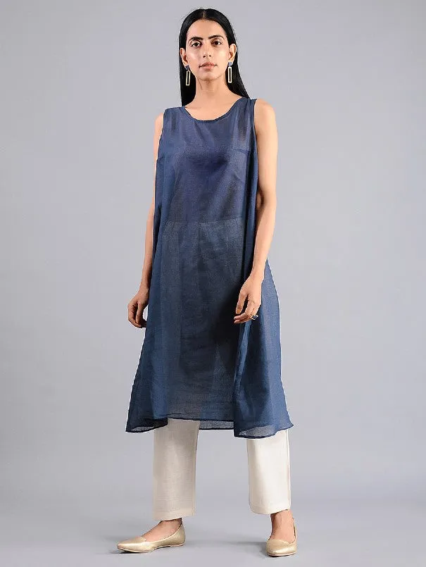 Indigo Shibori Kurta (Set of 2)