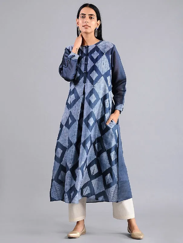 Indigo Shibori Kurta (Set of 2)