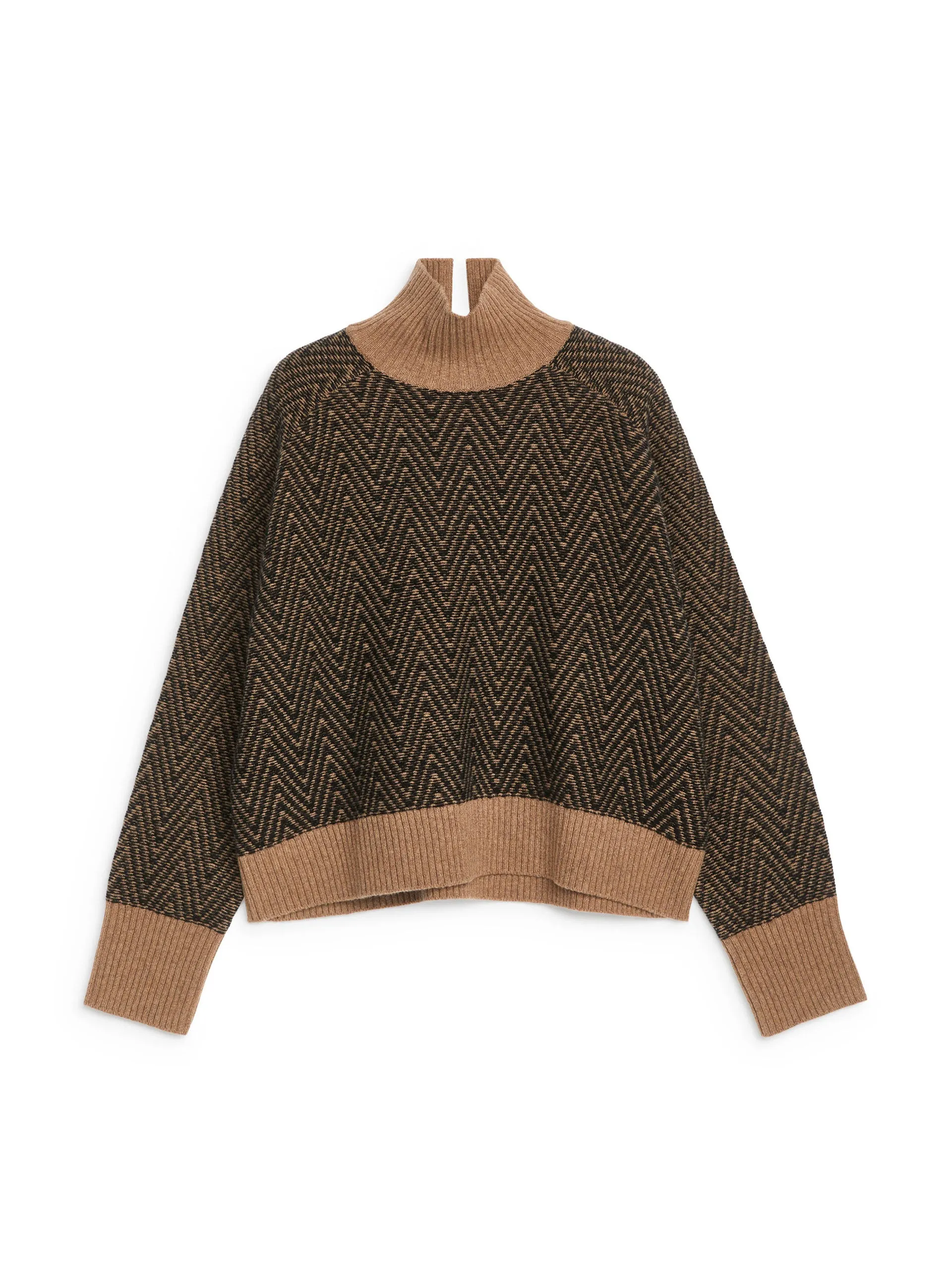 Jaquard-knit wool jumper